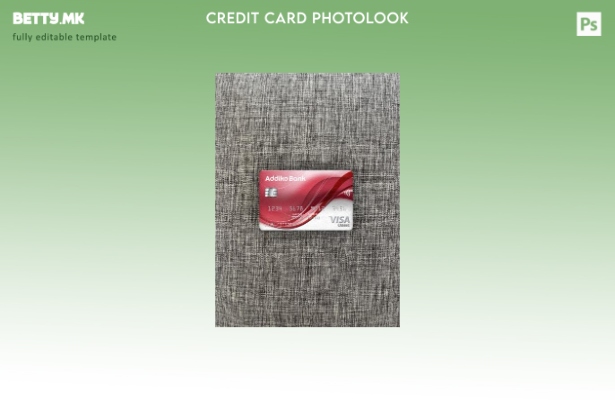 модерен стил Црна Гора Адико банка виза класичен шаблон за фото изглед на картич